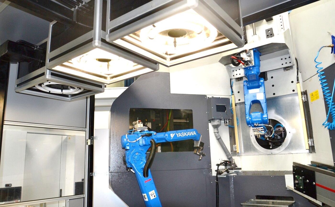 Robot per asservimento CNC, carico scarico centri di lavoro e torni